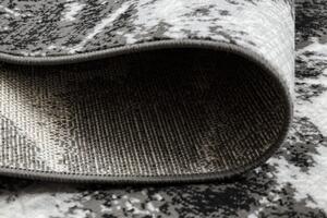 Weltom Kusový koberec BCF Morad MRAMOR Abstraktní antracitový černý Rozměr: 80x150 cm