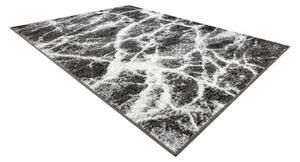 Weltom Kusový koberec BCF Morad MRAMOR Abstraktní antracitový černý Rozměr: 60x110 cm