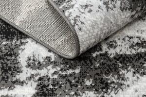 Weltom Kusový koberec BCF Morad MRAMOR Abstraktní antracitový černý Rozměr: 80x150 cm