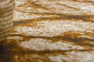 Weltom Kusový koberec BCF Morad MRAMOR Abstraktní béžový staré zlato Rozměr: 140x200 cm