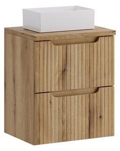 Comad Závěsná skříňka Nova Gaja s deskou a umyvadlem 50 cm dub coast evoke
