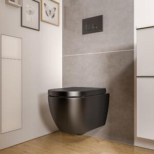 Závěsné WC VIREO s prkénkem Soft-close, rimless - bílá lesklá