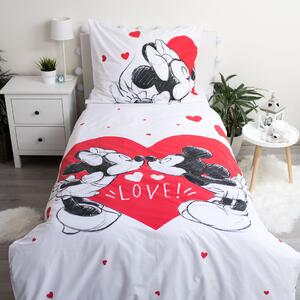 Jerry Fabrics Bavlněné povlečení Mickey and Minnie "Love 05" 140x200 / 70x90 cm