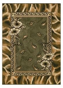 Weltom Kusový koberec BCF Morad TRIO Listí květy klasický zelený Rozměr: 80x150 cm
