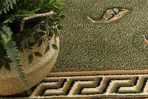 Weltom Kusový koberec BCF Morad TRIO Listí květy klasický zelený Rozměr: 140x200 cm
