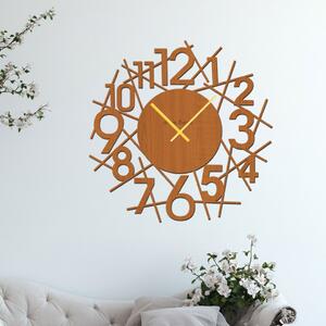 Dřevo života | Nástěnné hodiny NUMERO Zvolte barvu dekoru: Třešeň | Velikost hodin: 50x50 | Barva ručiček: Zlaté