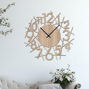 Dřevo života | Nástěnné hodiny NUMERO Zvolte barvu dekoru: Dub Sonoma | Velikost hodin: 35x35 | Barva ručiček: Černé