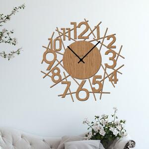 Dřevo života | Nástěnné hodiny NUMERO Zvolte barvu dekoru: Horský dub | Velikost hodin: 50x50 | Barva ručiček: Černé