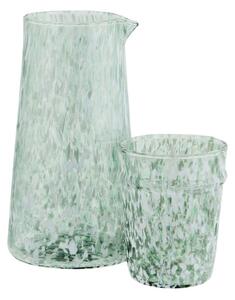 Sklenice na vodu z brokového skla White/Green 200 ml