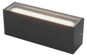 Redo Venkovní LED nástěnné svítidlo Limas, š.30cm, 40W, svícení up/down, IP65 Barva: Černá, Stmívání, řízení: bez stmívání