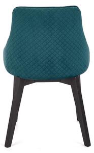Jídelní židle TULIDU 3 tmavě zelená/černá