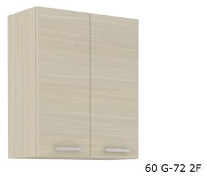 Kuchyňská skříňka horní dvoudveřová CHAMONIX 60 G-72 2F, 60x71,5x31, dub ferrara