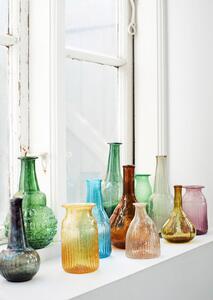 Váza z recyklovaného skla Yellow 13 cm