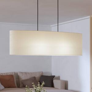 EGLO Závěsné svítidlo Febres, černá/bílá, 2 světla., stmívatelný, Bílá / opál, Obývací pokoj / jídelna, Textil / tkanina / hedvábí, Moderní