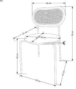 Jídelní židle SCK-524 šedá/černá
