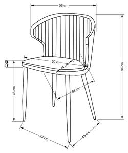 Jídelní židle SCK-496 šedá/černá