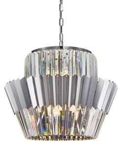 Lustr na řetězu DONNA 12xE14/40W/230V pr. 55 cm matný chrom