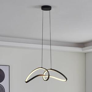 EGLO connect LED závěsné svítidlo Calarossa-Z, černá, hliník, stmívatelný, Černá, Obývací pokoj / jídelna, kov, Moderní