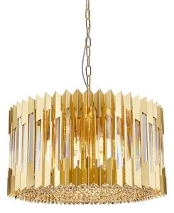 Lustr na řetězu RITZ 12xE14/40W/230V pr. 54 cm zlatá