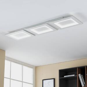 EGLO connect LED stropní svítidlo Padrogiano-Z 3 světla, 120 x 30 cm, stmívatelný, Bílá / opál, Obývací pokoj / jídelna, kov, Moderní