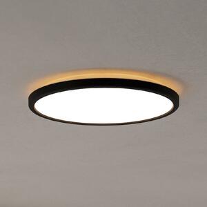 EGLO connect LED stropní svítidlo Rovito-Z, černé, Ø 30 cm, stmívatelný, Černá, Obývací pokoj / jídelna, Plast, Nástěnné svítidlo