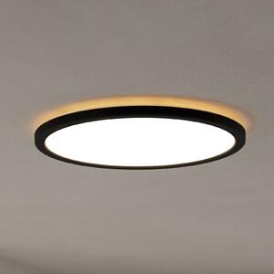 EGLO connect LED stropní svítidlo Rovito-Z, černé, Ø 39 cm, stmívatelný, Černá, Obývací pokoj / jídelna, Plast, Nástěnné svítidlo