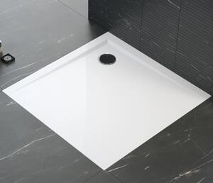 Polimat Perrito White čtvercová sprchová vanička, litý mramor Rozměr vaničky: 90x90cm