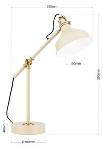 Orion LA 4-1222/1 - Stolní lampa SCHILLER 1xE27/40W/230V krémová/bronz