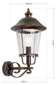 Orion AL 11K/360.00-Venkovní nást. lampa KENZO 1xE27/100W/230V IP44 bronz/patina