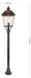 Orion AL 11K/360.44 - Venkovní lampa KENZO 1xE27/100W/230V IP44 bronz/patina