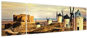 Obraz - Větrné mlýny (170x50 cm)