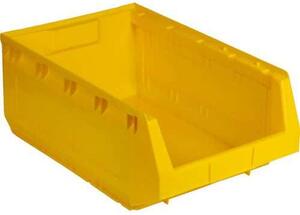 Manutan Expert Plastový box Manutan 19 x 30,3 x 48,5 cm, žlutý