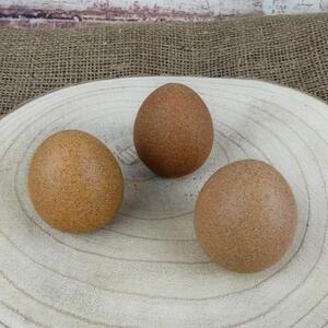 Jarní dekorace- hnědé keramické vajíčko- 4,5 cm