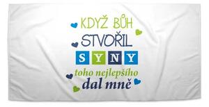 Sablio Ručník Když Bůh stvořil syny - 30x50 cm
