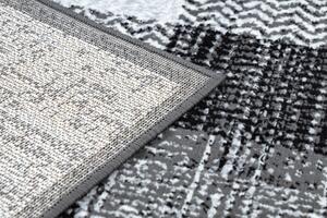 Weltom Kusový koberec BCF Morad RAFIA ČTVERCE Geometrický šedý Rozměr: 120x170 cm