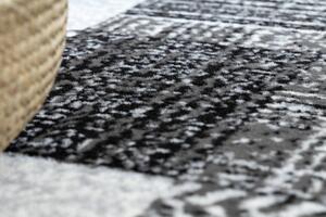 Weltom Kusový koberec BCF Morad RAFIA ČTVERCE Geometrický šedý Rozměr: 300x400 cm