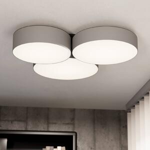 EGLO connect Smart LED stropní svítidlo Barbano-Z, šedé, stmívatelný, Hliník / šedá / zinek, Obývací pokoj / jídelna, kov, Moderní