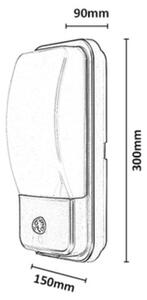 Rabalux 77233 - LED Venkovní nástěnné svítidlo se senzorem MATZEN 20W/230V IP65