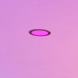 EGLO connect Smart LED podhledové svítidlo Fueva 6-Z, šedé, Ø 16cm, stmívatelný, Hliník / šedá / zinek, Obývací pokoj / jídelna, Plast, Moderní