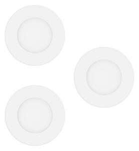 EGLO connect Smart LED podhledové svítidlo Fueva-Z, bílé, sada 3 ks, stmívatelný, Bílá / opál, Obývací pokoj / jídelna, kov, Moderní