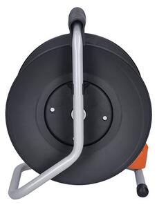 SOLIGHT Prodlužovací přívod na bubnu, 1 zásuvka, 25m, oranžový kabel, 3x 1,5mm2