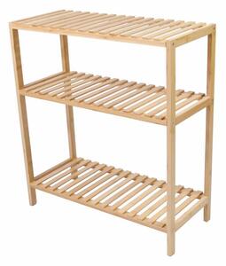 Bambusový regál, 3 police, 60 x 26 x 66 cm