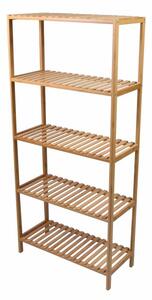 Bambusový regál, 5 polic, 60 x 26 x 130 cm