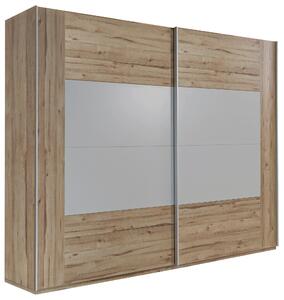 SKŘÍŇ S POSUVNÝMI DVEŘMI, šedá, dub artisan, 270/210/61 cm Ti'me - Šatní skříně