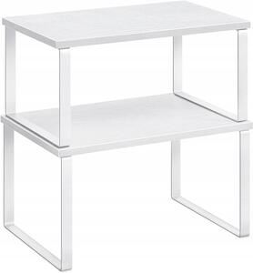 POLICE REGÁL ORGANIZÉR SADA 2 STYL LOFT INDUSTRIAL BÍLÁ - 30 cm -