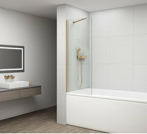 Sprchový kout FISA 800x1500mm, matn zlatý, iré sklo