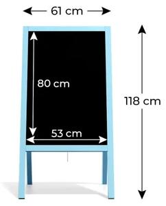 Allboards, Reklamní áčko modré barvy s křídovou tabulí 118x61 cm, PK96B