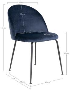 Jídelní židle GINUVI modrá/černá