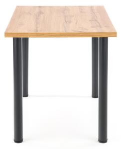 Jídelní stůl MUDIX 2 dub wotan/černá, 120x68 cm