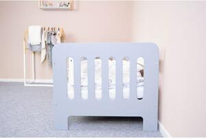 New Baby Dětská postel se zábranou Erik bílá-šedá, 140 x 70 cm